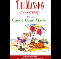 Candy Cane Martini Card